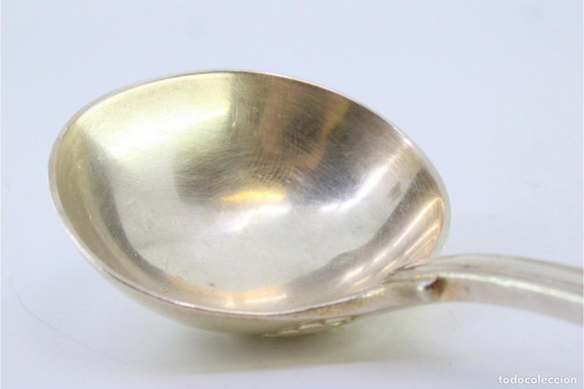 Antig&uuml;edades: cuchara de salsa de plata - Foto 5