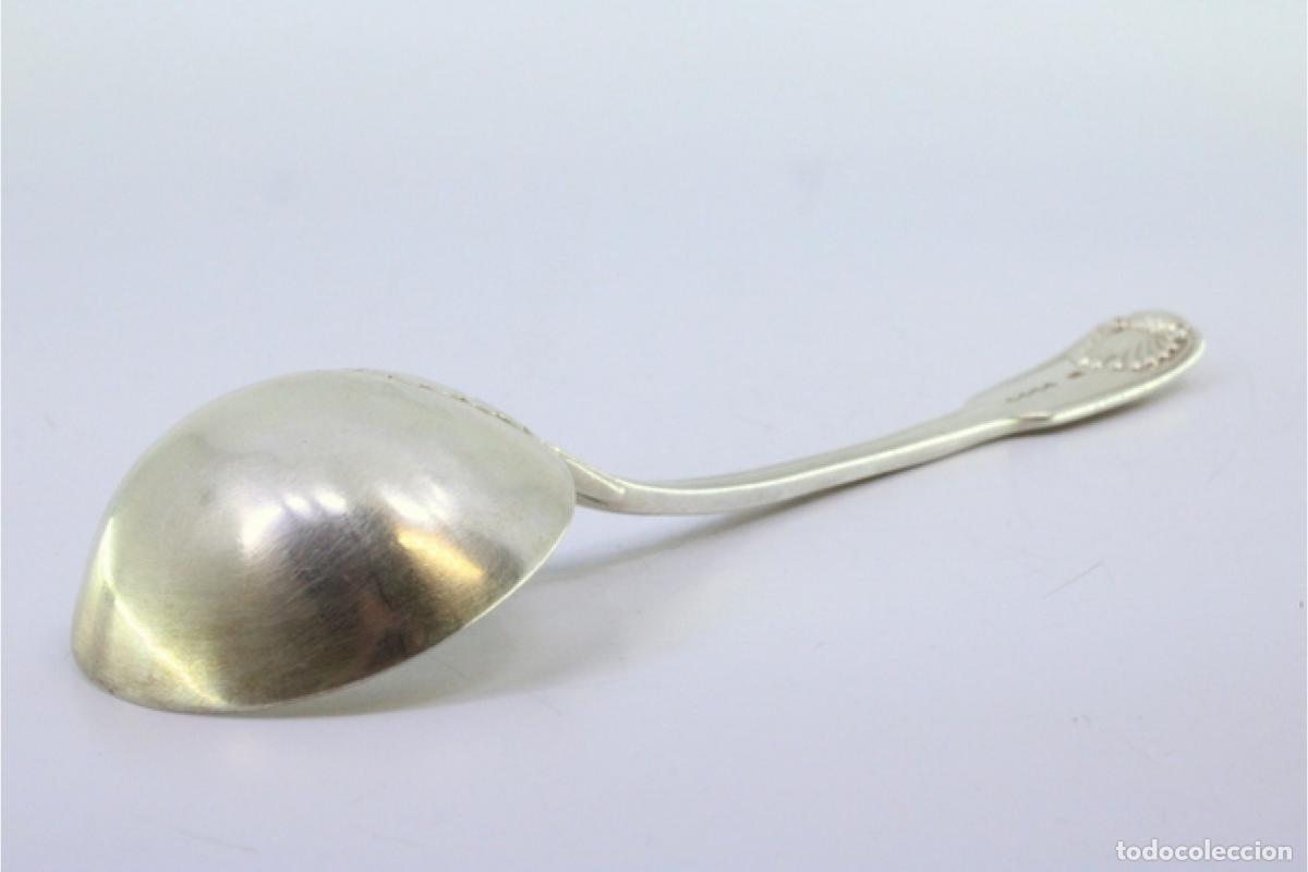 Antig&uuml;edades: cuchara de salsa de plata - Foto 6