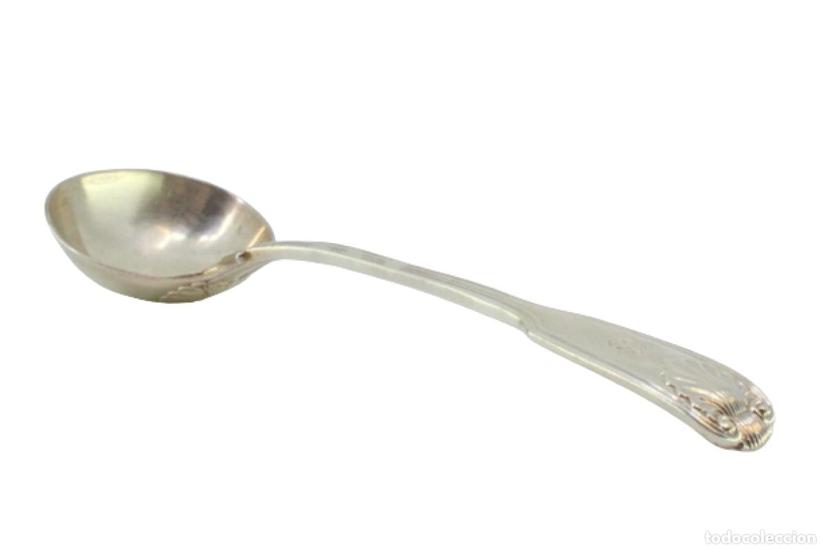 Antig&uuml;edades: cuchara de salsa de plata - Foto 1