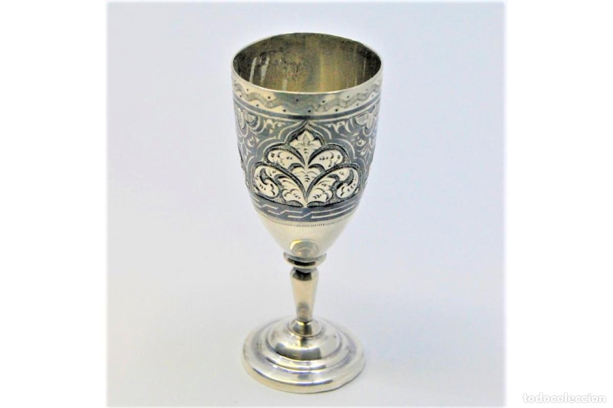 Antig&uuml;edades: Juego de licor de plata, 6 vasos - Foto 6