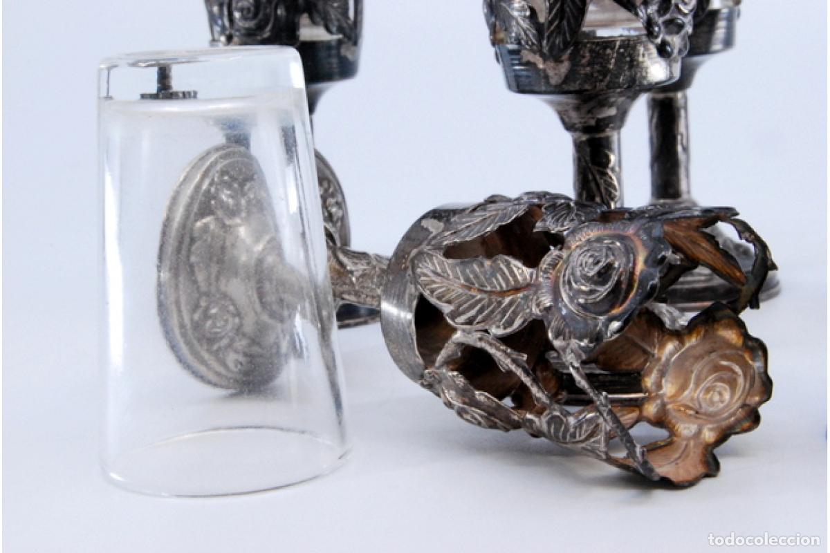 Antig&uuml;edades: Juego de 6 vasos de platas - Foto 4