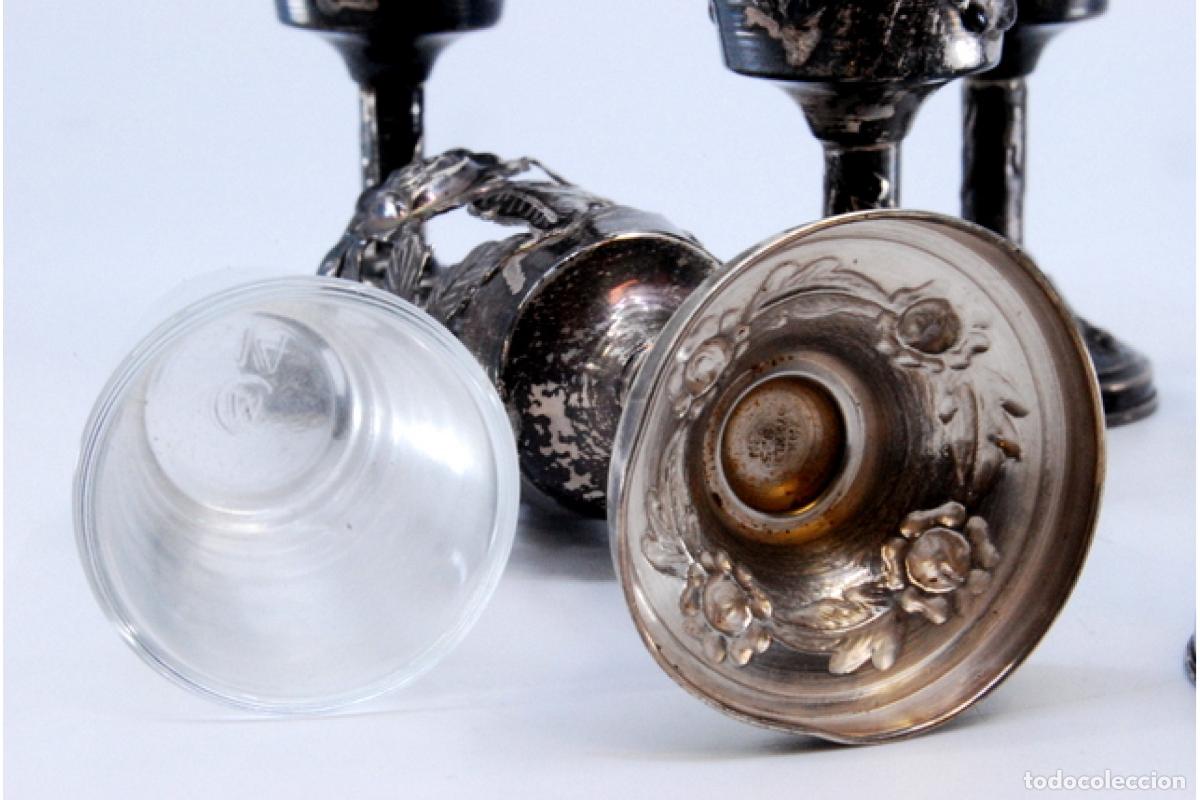 Antig&uuml;edades: Juego de 6 vasos de platas - Foto 6