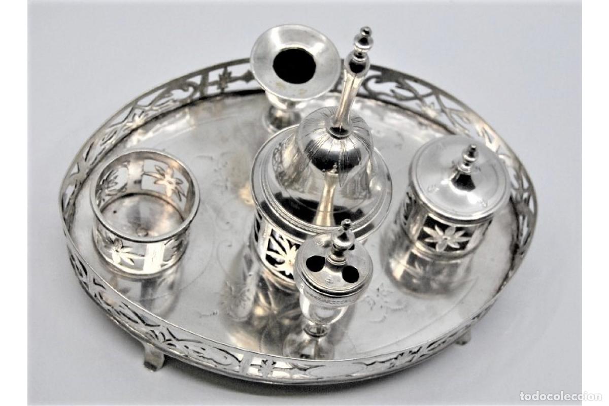 Antig&uuml;edades: tintero de plata - Foto 1