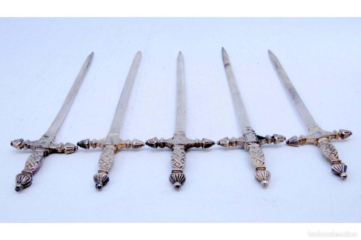 Antig&uuml;edades: Juego de 5 espadas de plata - Foto 2