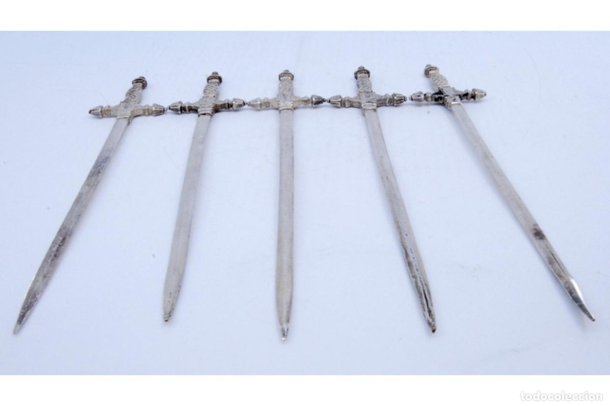 Antig&uuml;edades: Juego de 5 espadas de plata - Foto 4