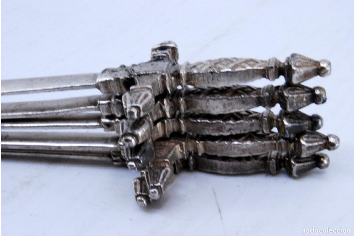 Antig&uuml;edades: Juego de 5 espadas de plata - Foto 8