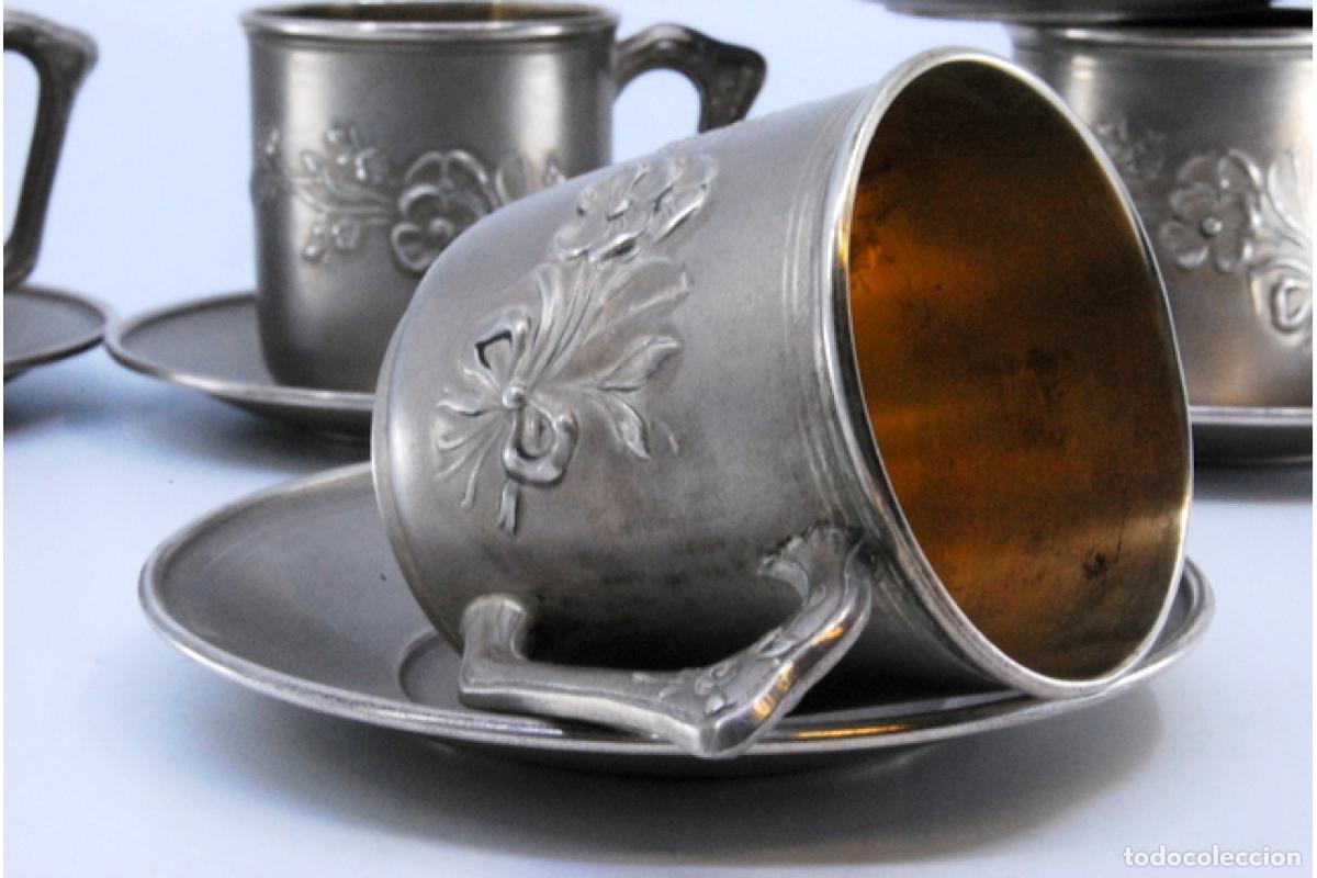 Antig&uuml;edades: Tazas y platillos de plata. - Foto 5