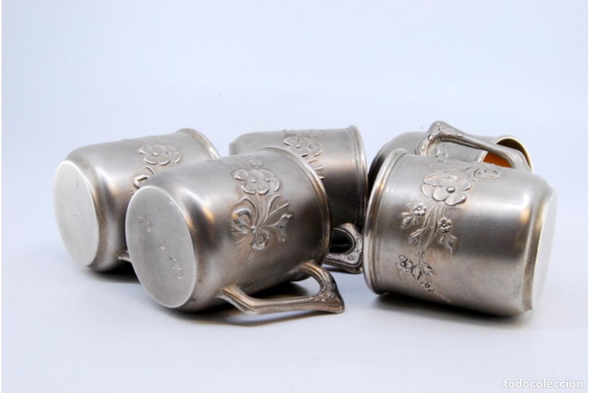 Antig&uuml;edades: Tazas y platillos de plata. - Foto 7