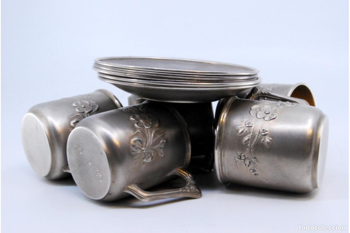 Antig&uuml;edades: Tazas y platillos de plata. - Foto 8
