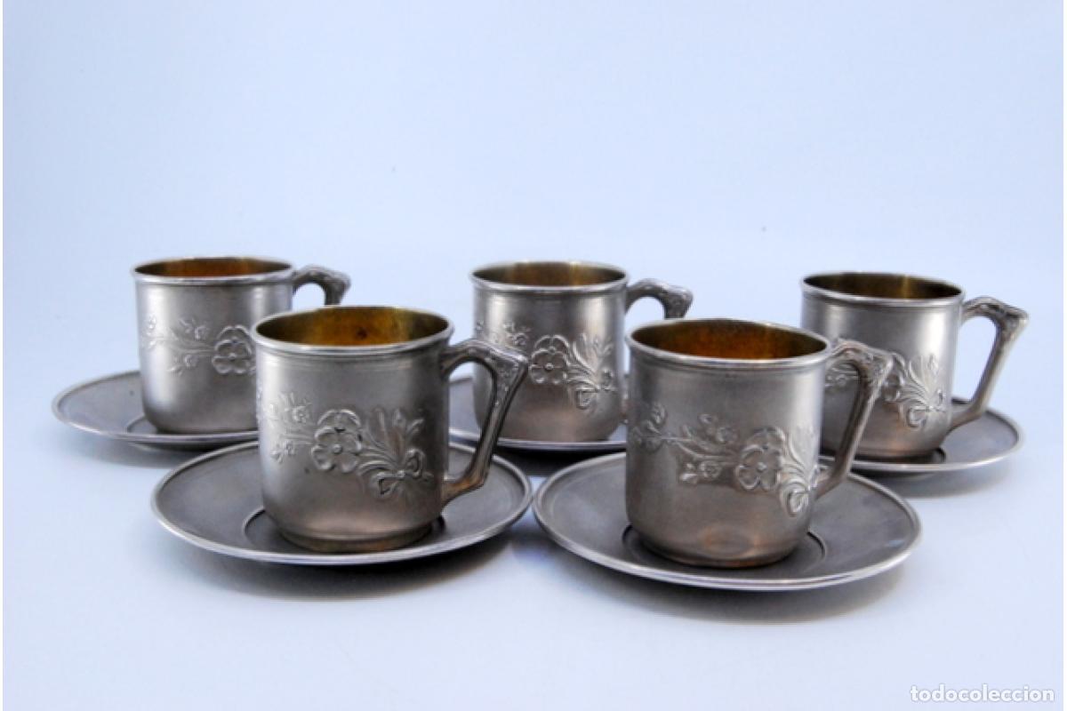 Antig&uuml;edades: Tazas y platillos de plata. - Foto 10