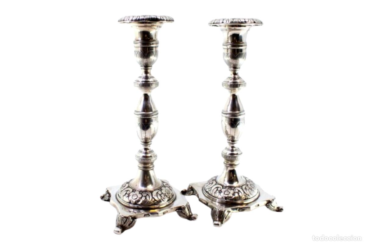 Antig&uuml;edades: candelabros de plata - Foto 1