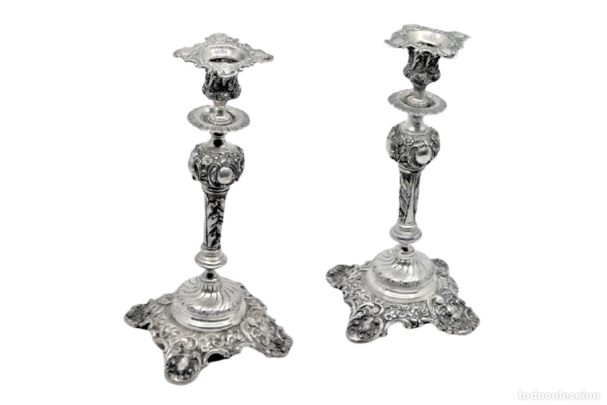 Antig&uuml;edades: candelabros de plata - Foto 1