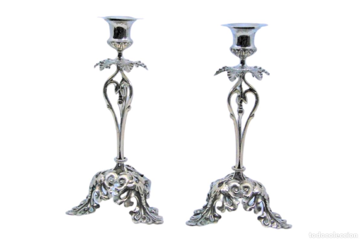 Antig&uuml;edades: candelabros de plata - Foto 1