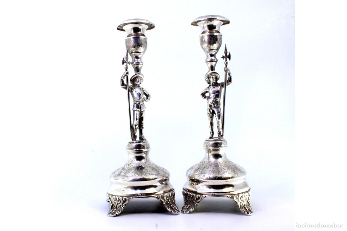 Antig&uuml;edades: candelabros de plata - Foto 2
