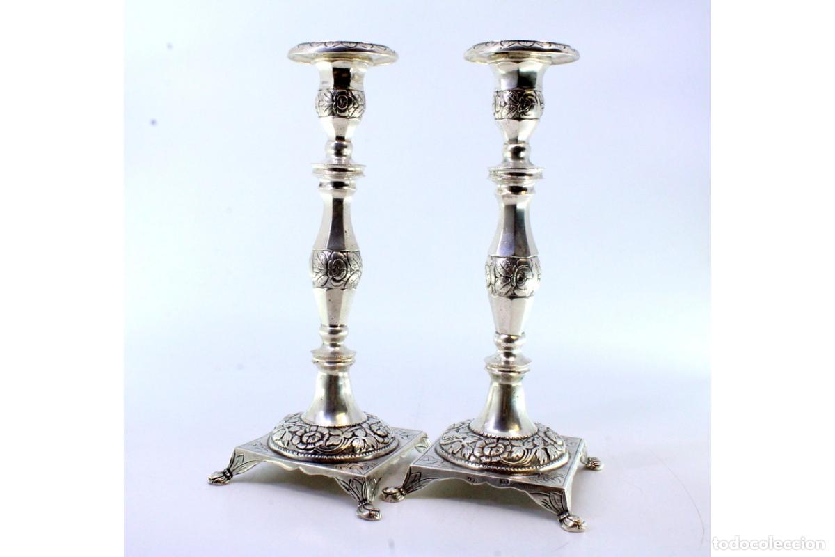 Antig&uuml;edades: candelabros de plata - Foto 2