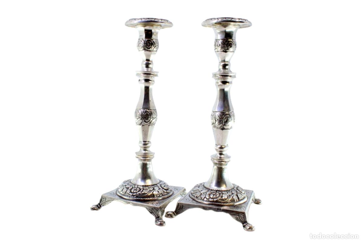 Antig&uuml;edades: candelabros de plata - Foto 1