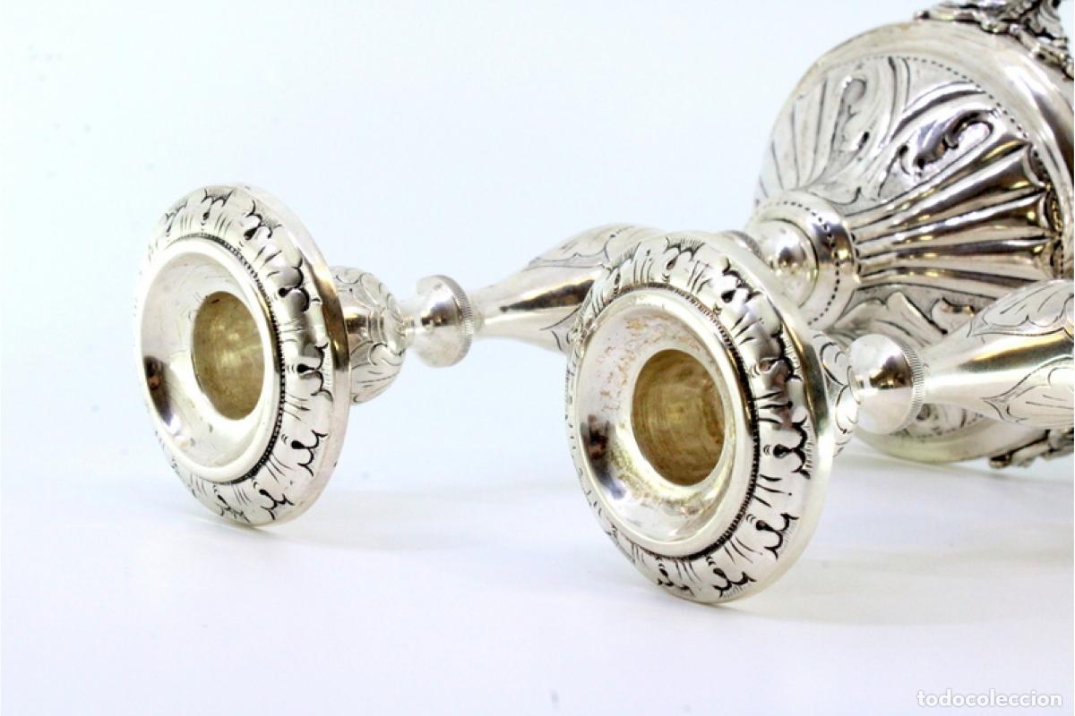 Antig&uuml;edades: candelabros de plata - Foto 4