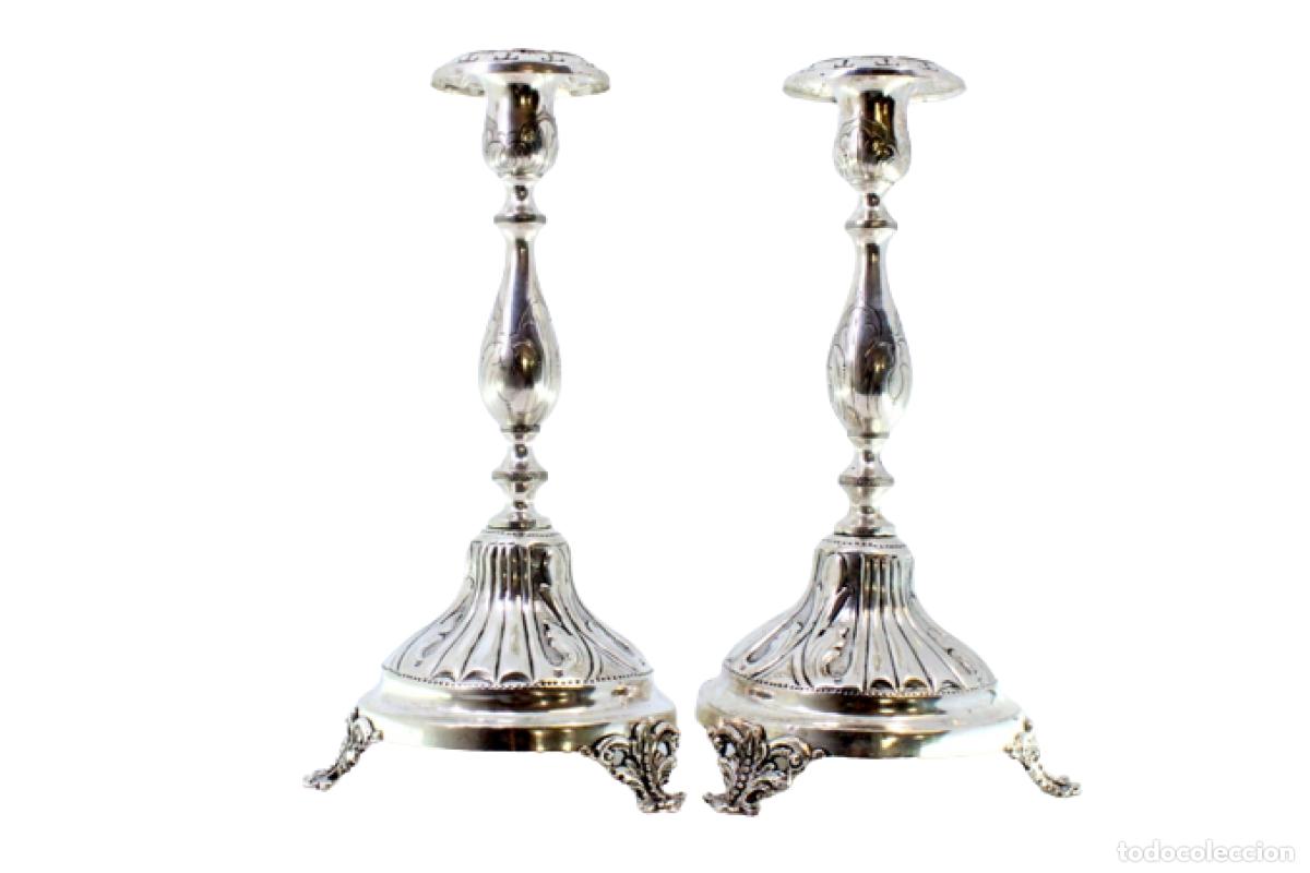 Antig&uuml;edades: candelabros de plata - Foto 1