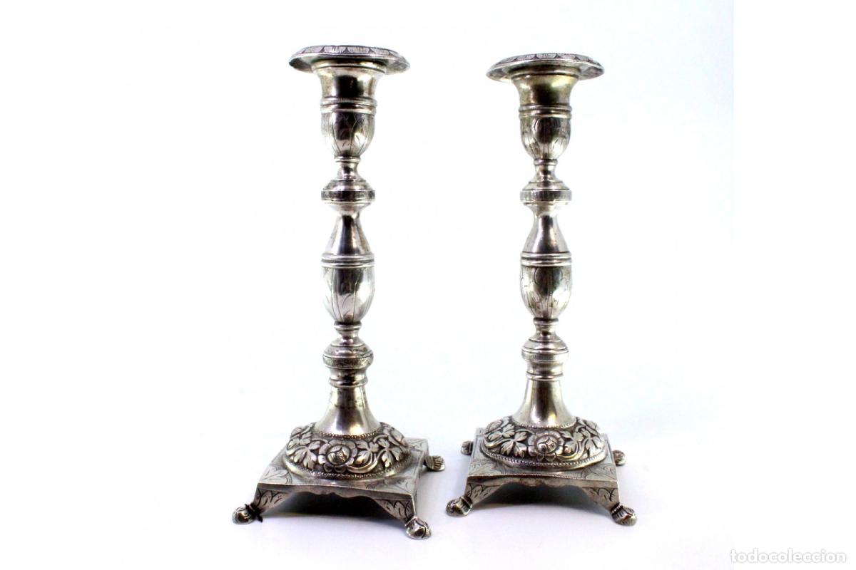 Antig&uuml;edades: candelabros de plata - Foto 2