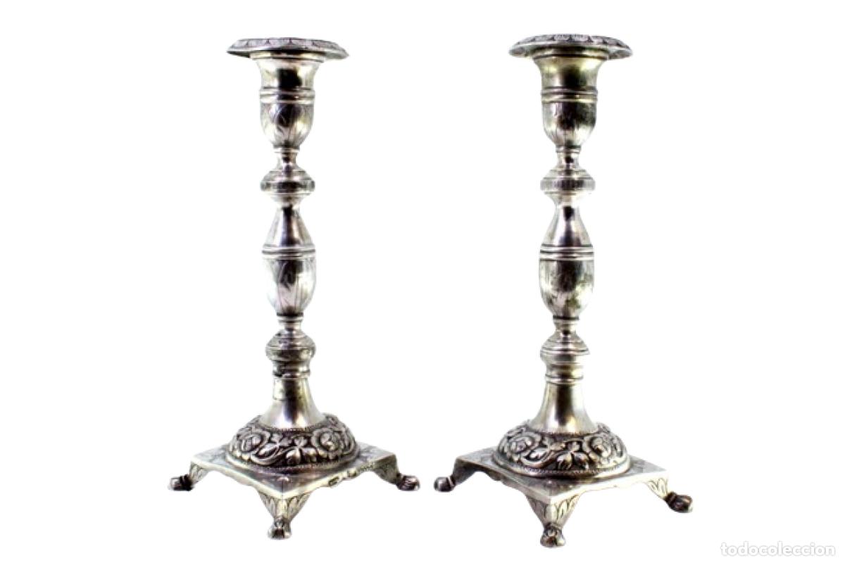 Antig&uuml;edades: candelabros de plata - Foto 1