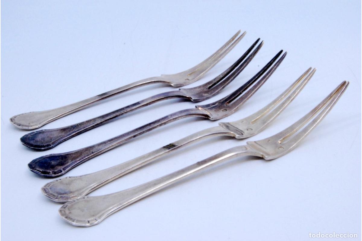 Antig&uuml;edades: Juego de 5 p&uacute;as de plata - Foto 7