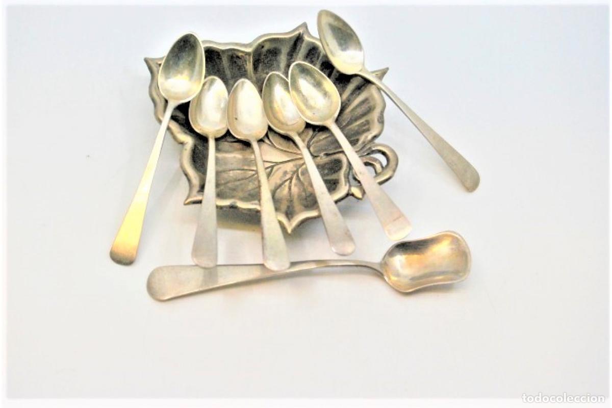 Antiquit&eacute;s: Juego de 6 cucharillas de caf&eacute; de plata