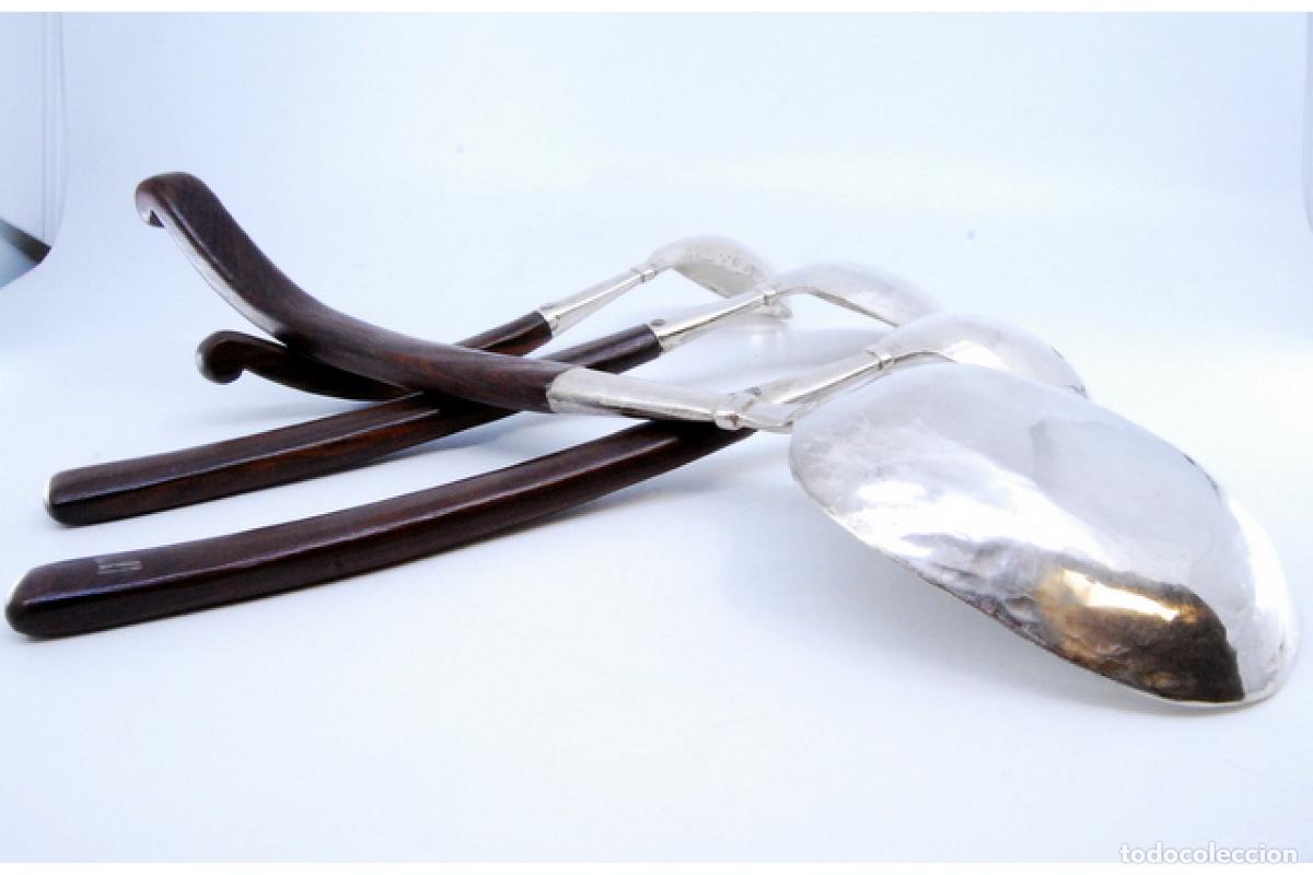 Antig&uuml;edades: Juego de 4 cucharas de postre de plata - Foto 2