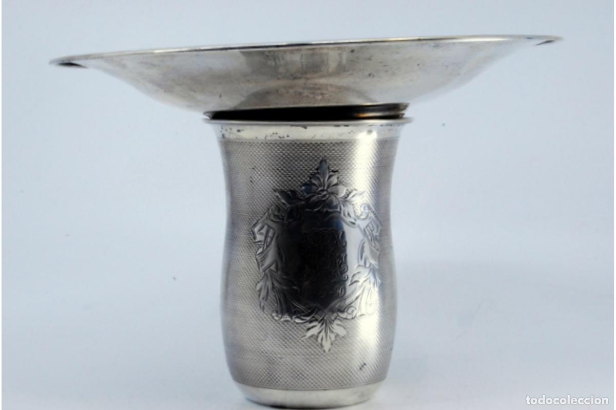 Antig&uuml;edades: Plato y taza, en plata - Foto 4