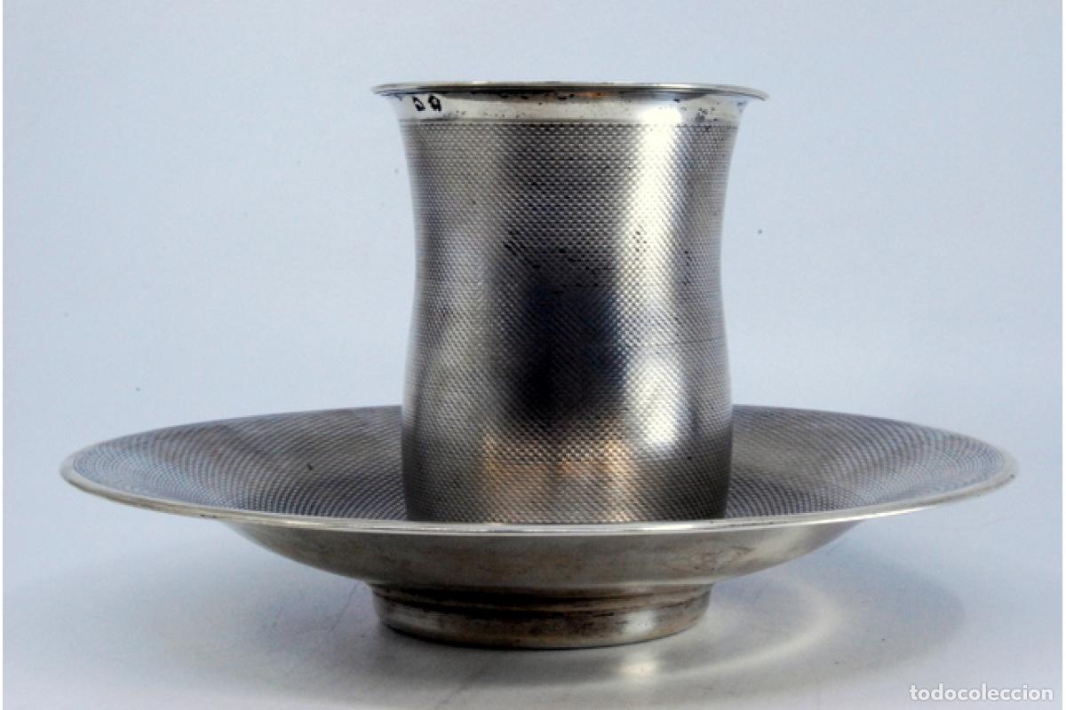 Antig&uuml;edades: Plato y taza, en plata - Foto 8