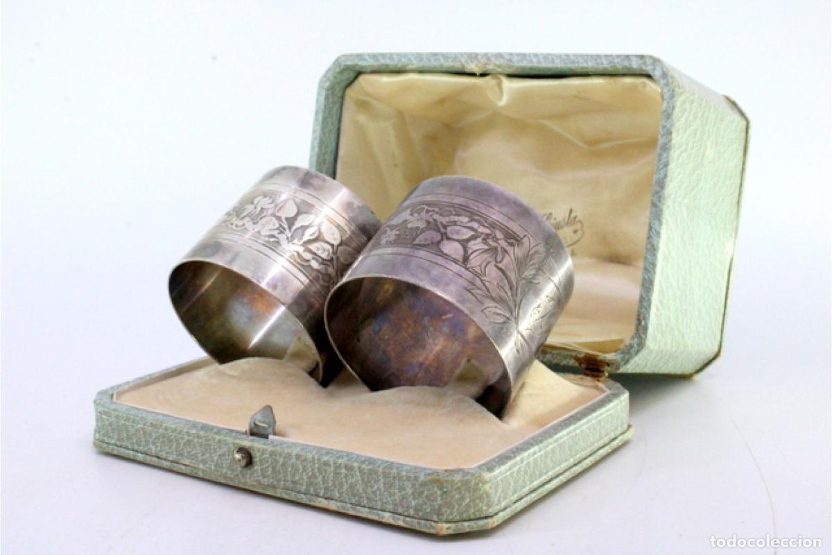 Antig&uuml;edades: Anillos para servilletas de plata - Foto 2