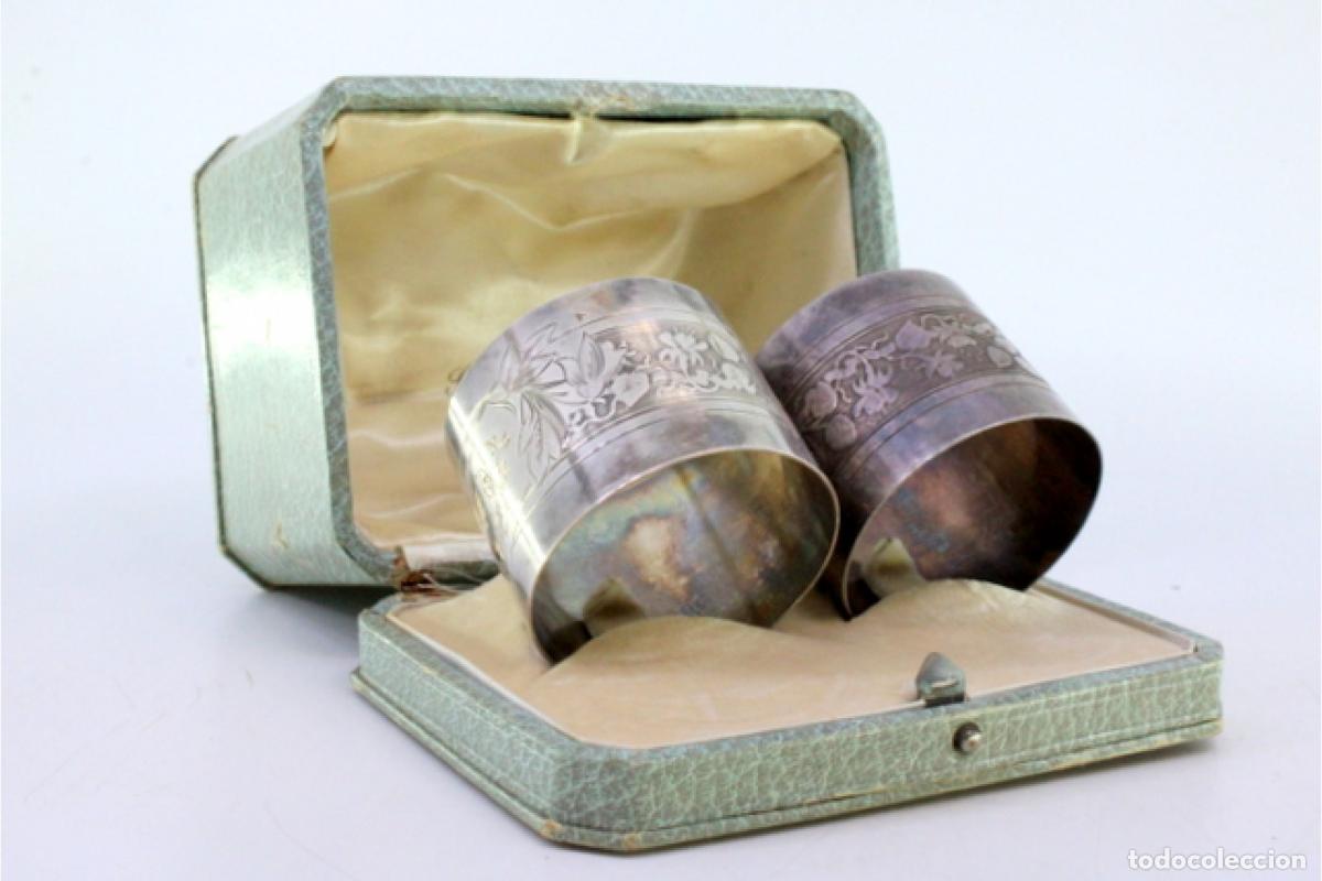 Antig&uuml;edades: Anillos para servilletas de plata - Foto 3