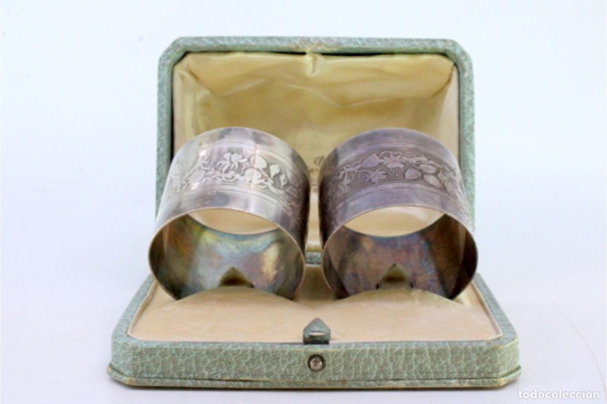 Antig&uuml;edades: Anillos para servilletas de plata - Foto 4