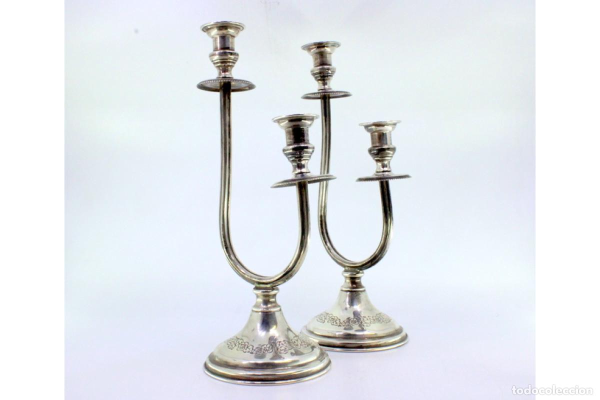 Antig&uuml;edades: candelabros de plata - Foto 2