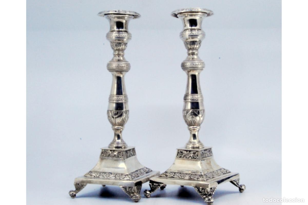 Antig&uuml;edades: candelabros de plata - Foto 2