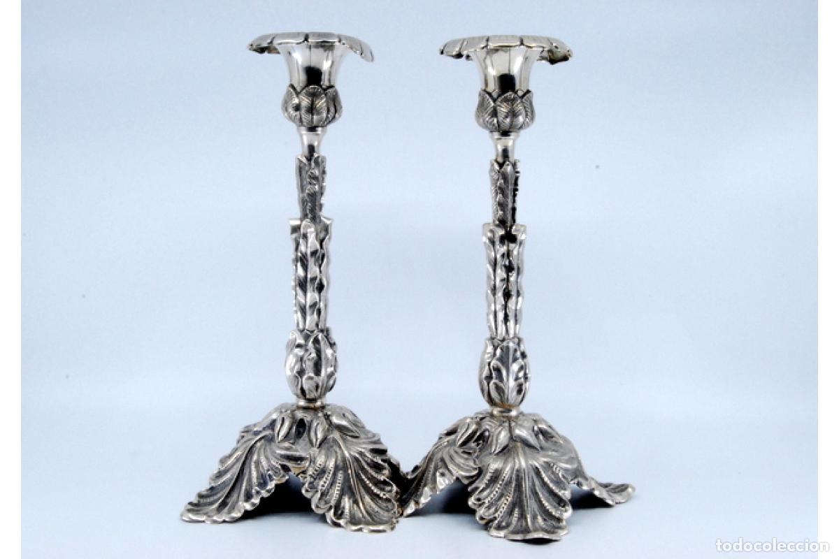 Antig&uuml;edades: candelabros de plata - Foto 2