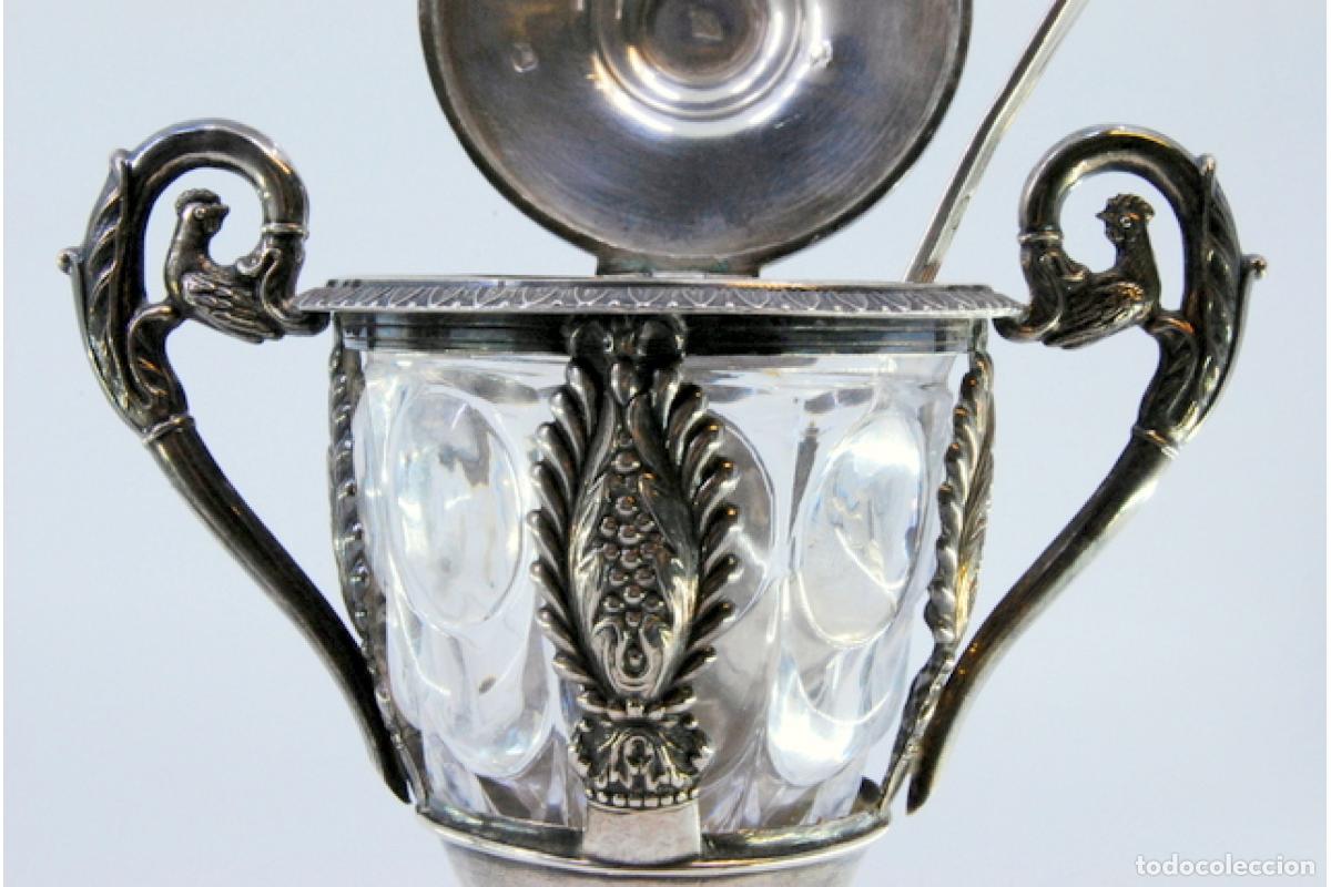 Antig&uuml;edades: Par de mostazas de plata - Foto 3