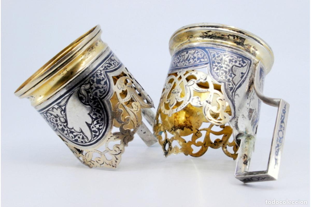Antig&uuml;edades: Par de posavasos, plata rusa - Foto 7