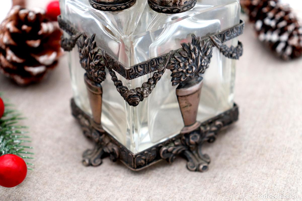 Antig&uuml;edades: Juego de frascos de perfume, en plata. - Foto 6