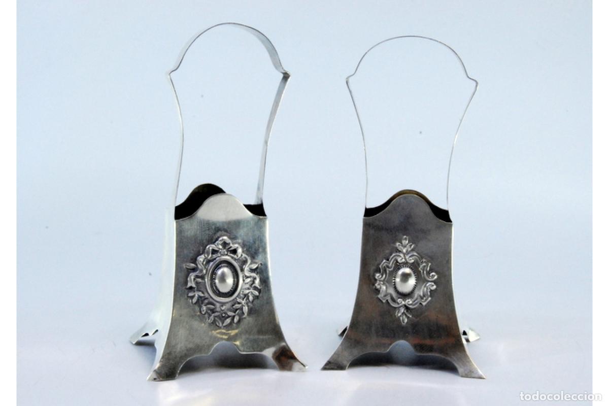 Antig&uuml;edades: Macetas/cestas de plata - Foto 2