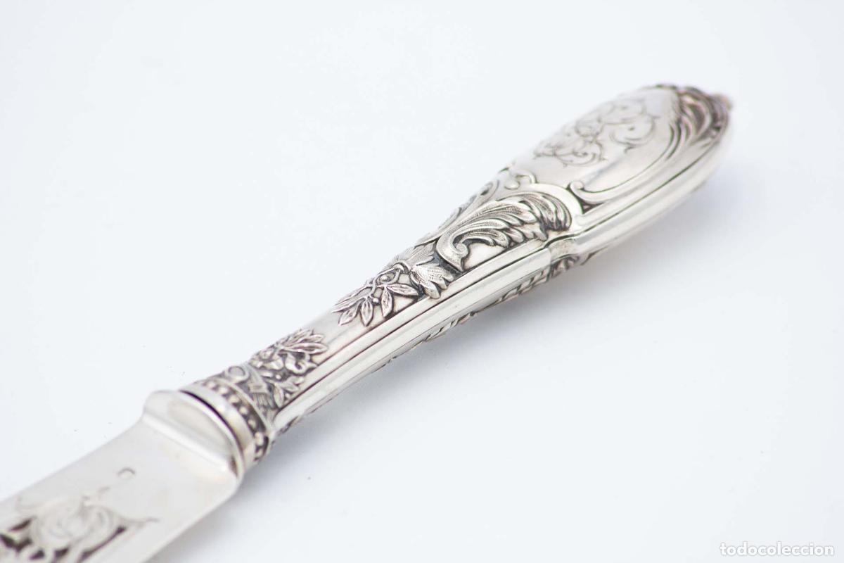 Antig&uuml;edades: Cuchillo y tenedor para pescado, de plata. - Foto 3