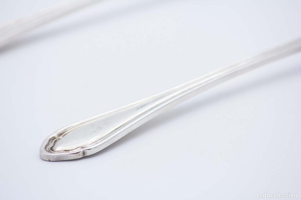Antig&uuml;edades: Cuchillo y tenedor para pescado, de plata. - Foto 6