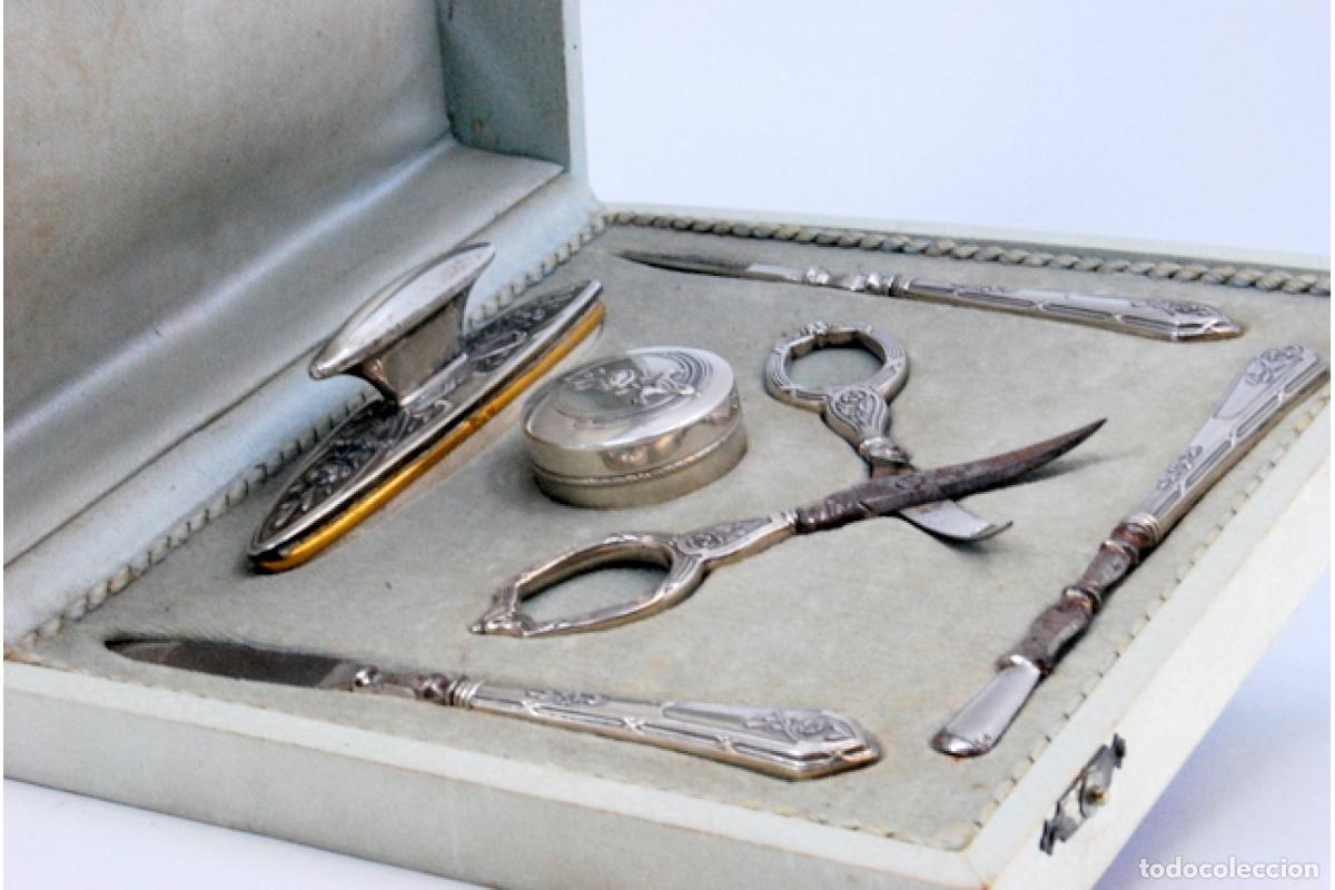 Antig&uuml;edades: Kit de manicura de plata - Foto 3