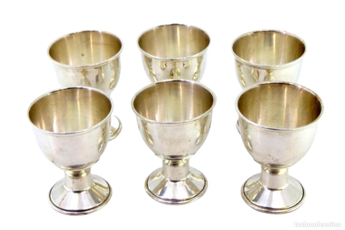 Antig&uuml;edades: Juego de 6 copas de plata - Foto 1