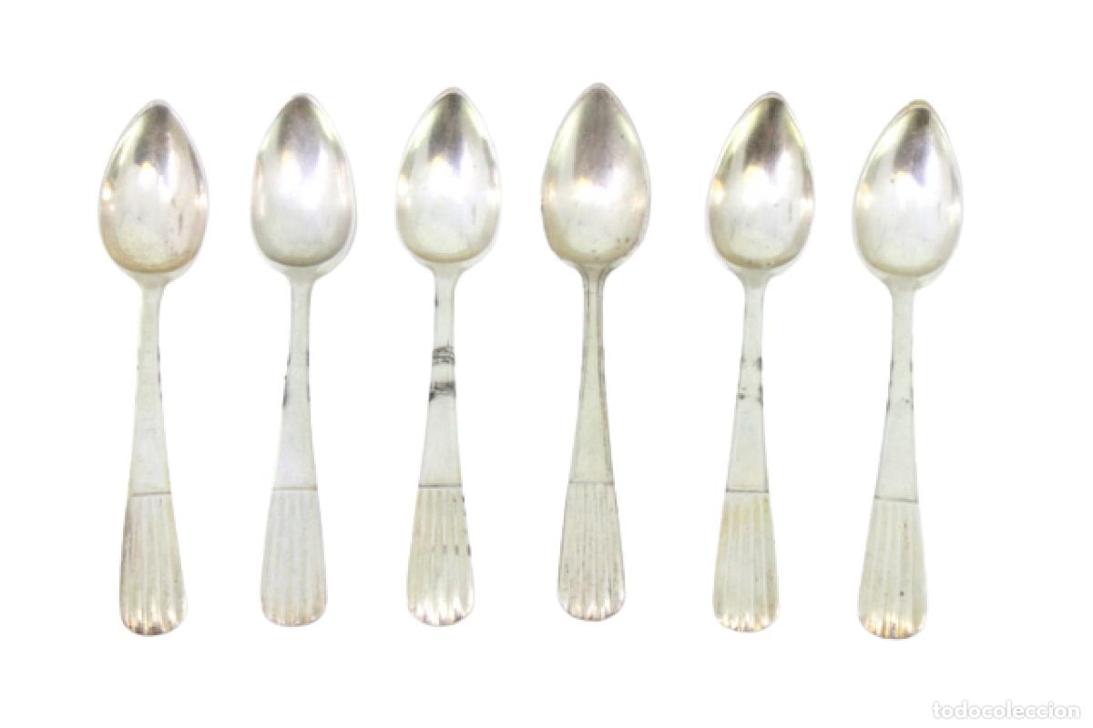 Antig&uuml;edades: Juego de 6 cucharillas de plata - Foto 1