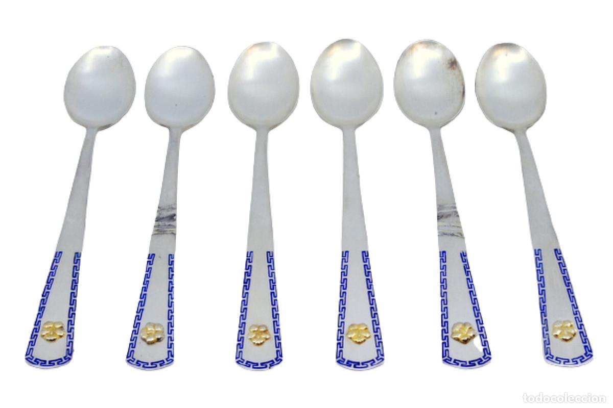 Antig&uuml;edades: Juego de 6 cucharillas de plata - Foto 1