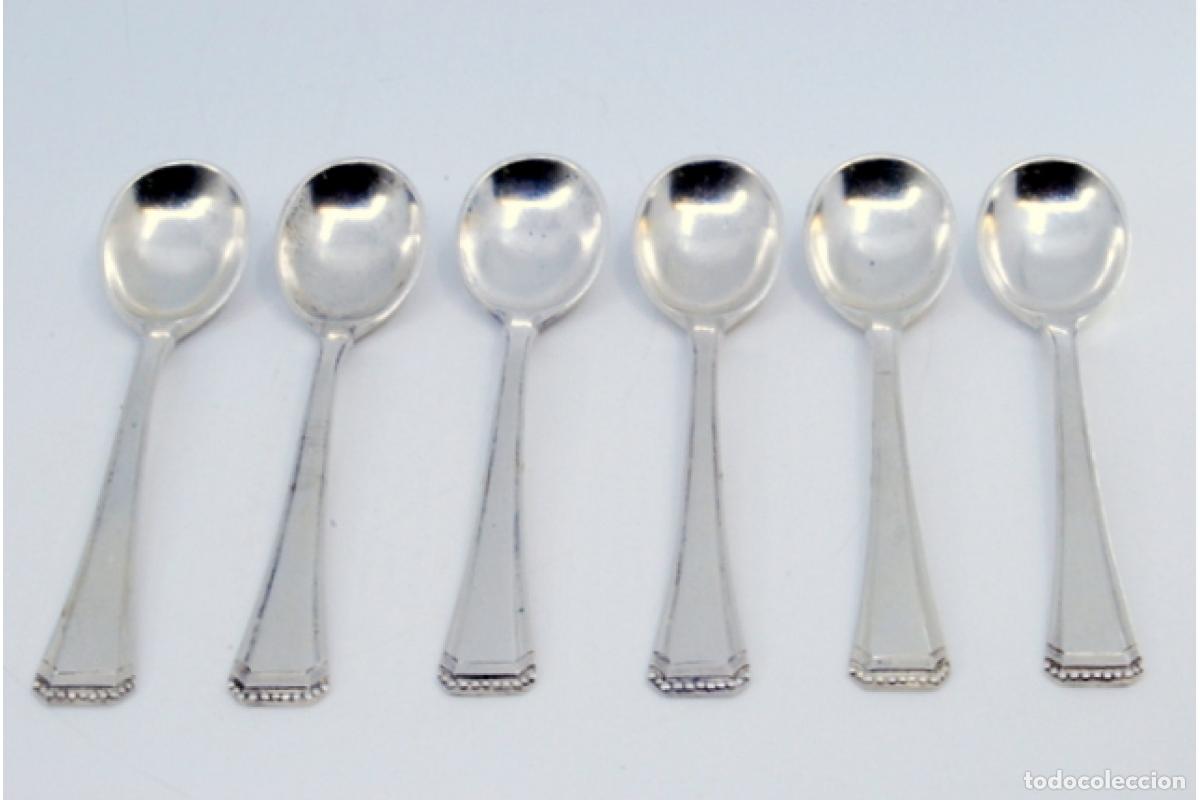 Antig&uuml;edades: Juego de 6 cucharillas de plata - Foto 2