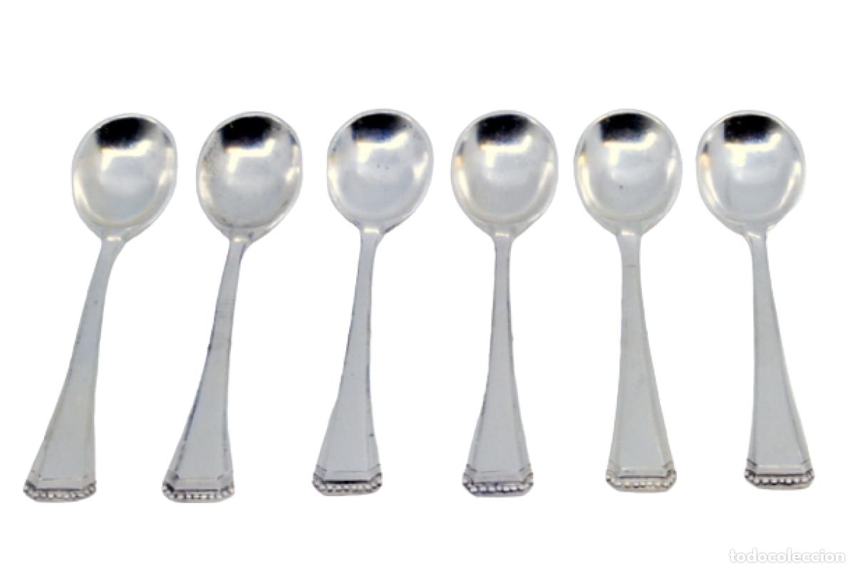 Antig&uuml;edades: Juego de 6 cucharillas de plata - Foto 1