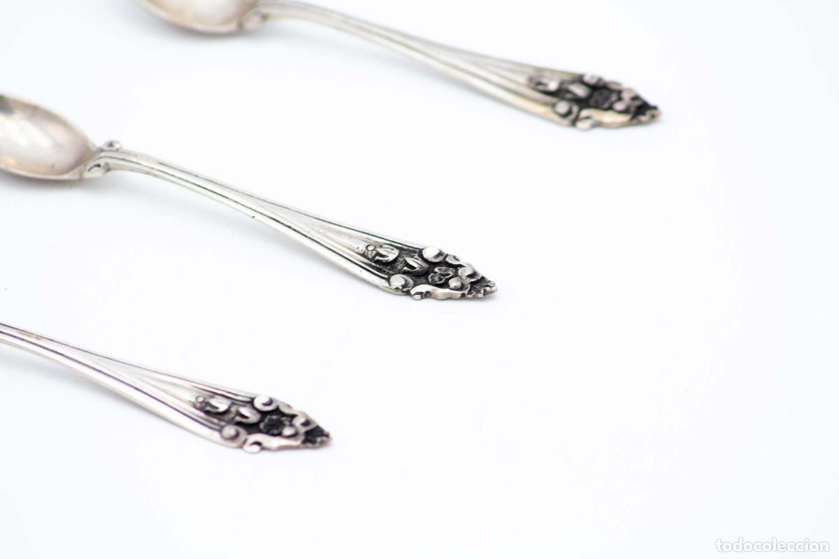 Antig&uuml;edades: Juego de 6 cucharillas de plata - Foto 2