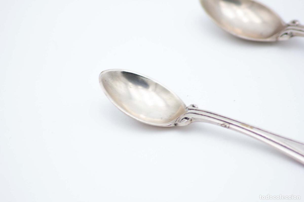 Antig&uuml;edades: Juego de 6 cucharillas de plata - Foto 3
