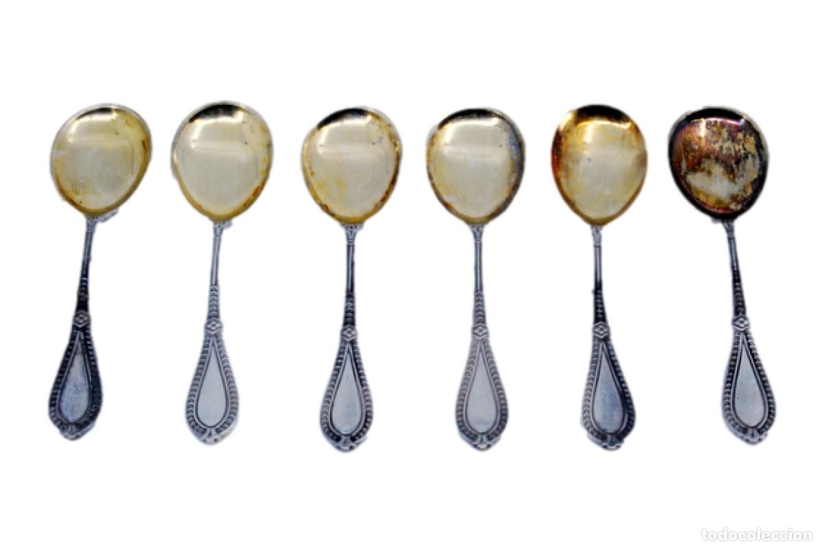 Antig&uuml;edades: Juego de 6 cucharillas de plata - Foto 1